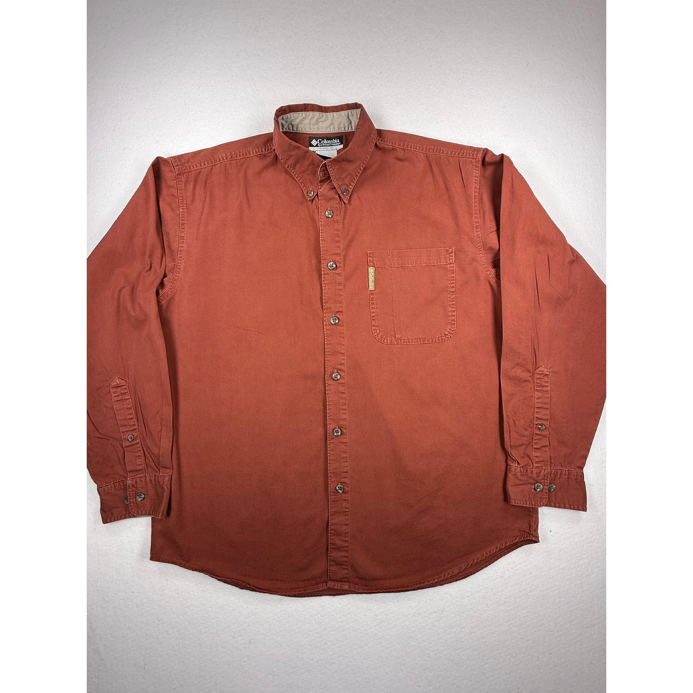 Columbia Sportswear Men’s Large Maroon Button-Down Long Sleeve Shirt
